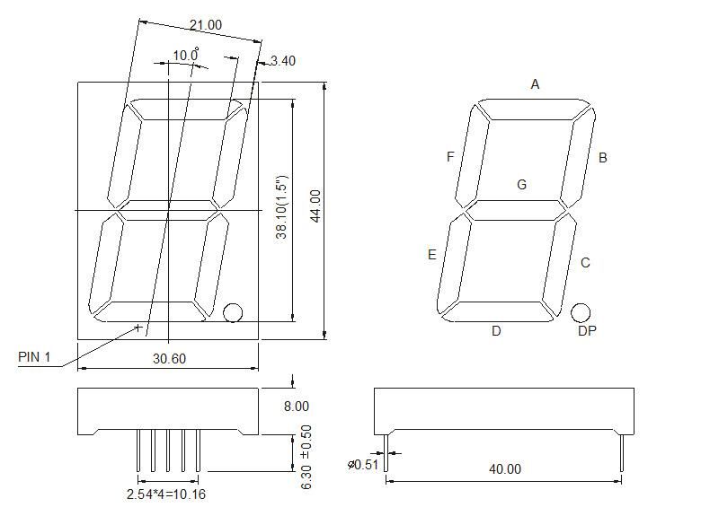 1.5 Inch Dual Color 7 Segment LED Display with RoHS From Expert Manufacturer