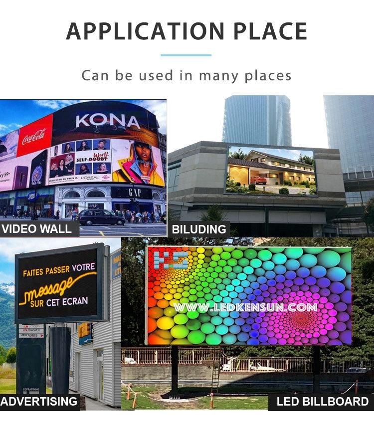 P10 P4 P5 P6 P8 Outdoor Waterproof Full Color Video Advertising LED Billboard High Brightness Commercial Digital Pantalla Wall LED Advertising Display