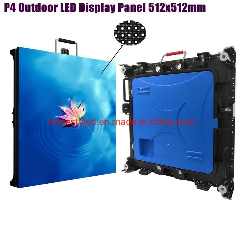 Fast Delivery High Brightness 512X512mm Waterproof LED Display Screen Full Color LED Video Wall P4 Outdoor LED Display Board