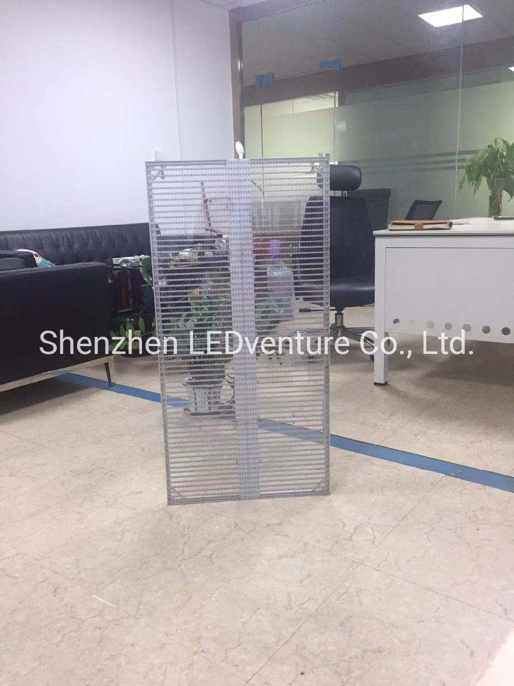 Full Color Indoor P7.8X15.6 Transparent LED Display Screens for Window Advertising