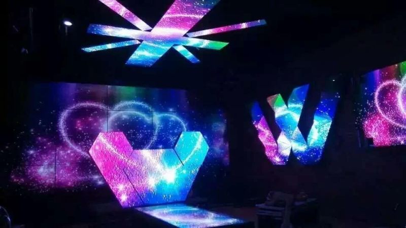 Indoor Irregular Shape DJ Table Butterfly Display LED Screen