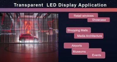 High Transparency Red LED Display for Window LED Wall