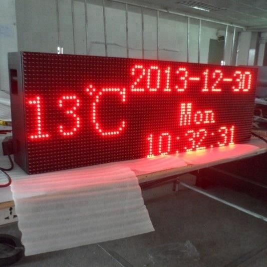 Single Color Yellow P10 Waterproof Outdoor LED Display Sign