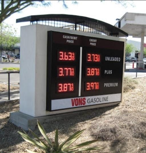 Gas Station Petrol Price LED Display Board for Outdoor Display