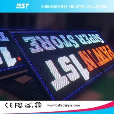 IP65 Waterproof P10 Full Color Outdoor Advertising Front Service LED Display at Parking Lot