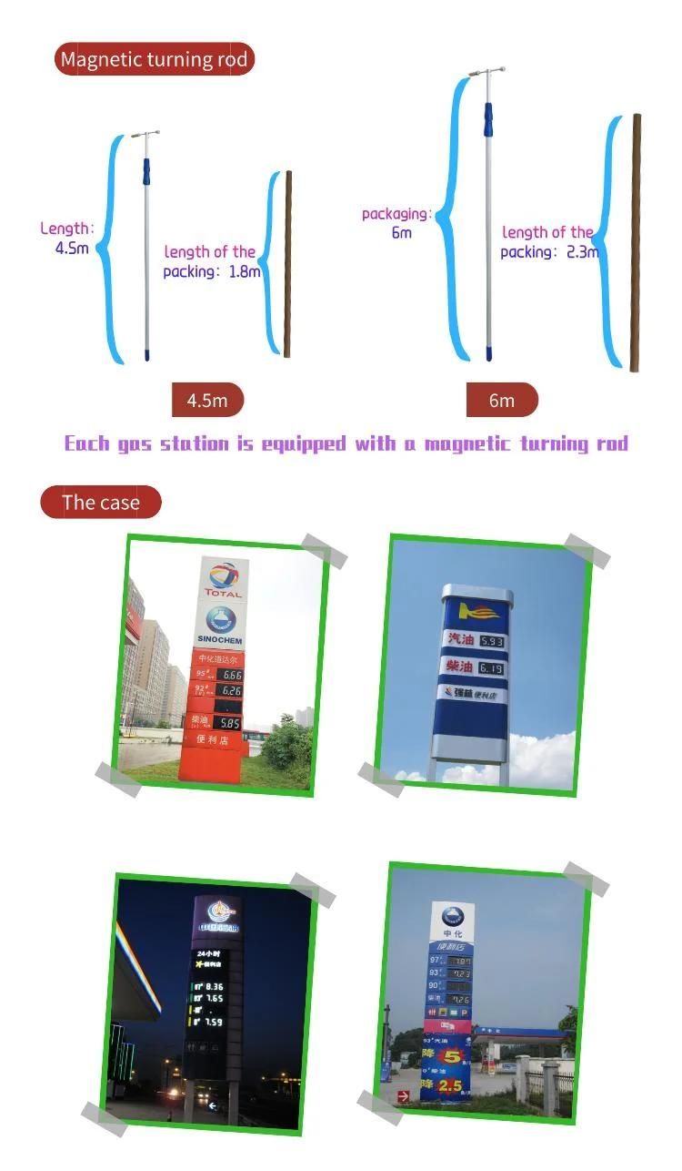 The Price Display Board of Gas Station Is Safer and Less Power Than LED Magnetic Flip Oil Price Tag Energy Conservation Power Saving