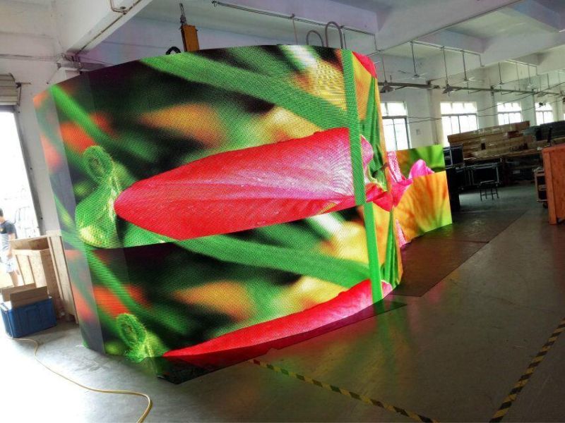 Full Color HD P2 Curved LED Advertising Video Wall Display