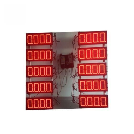 High Brightness 8/12/16/24 Inch Single Color LED Gas Price Sign