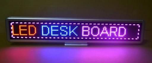 P5 Indoor Tri-Color LED Display Sign 16X64 Pixels LED Desk Board