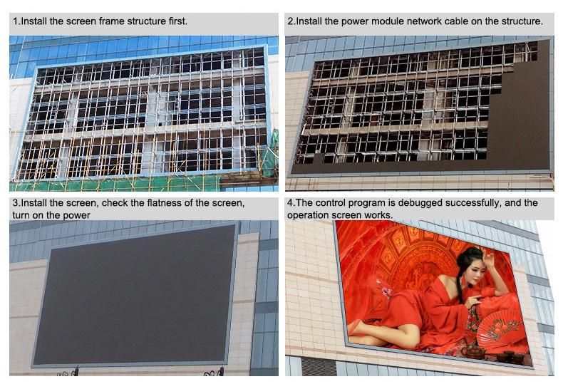 High Brightness LED Display Advertising P8mm P10mm Full Color LED Screen Video Wall Waterproof Outdoor LED Display