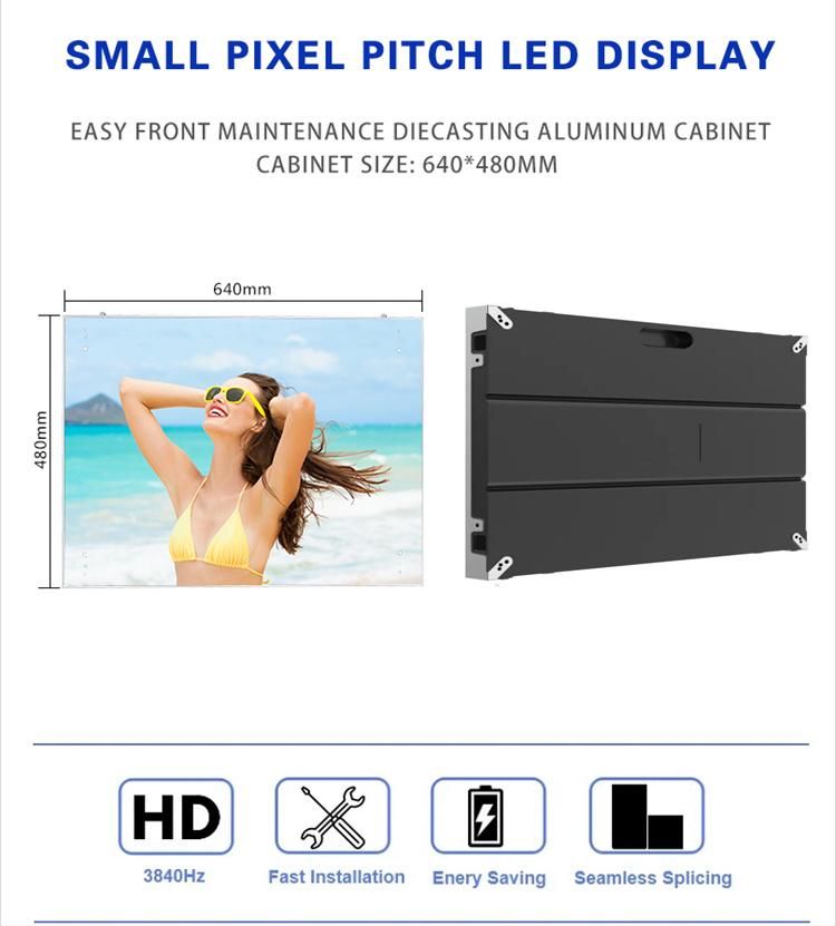 P2.5, P3, P4, P5 Chinese Indoor Fix Advertising LED Display Without Door Lecede