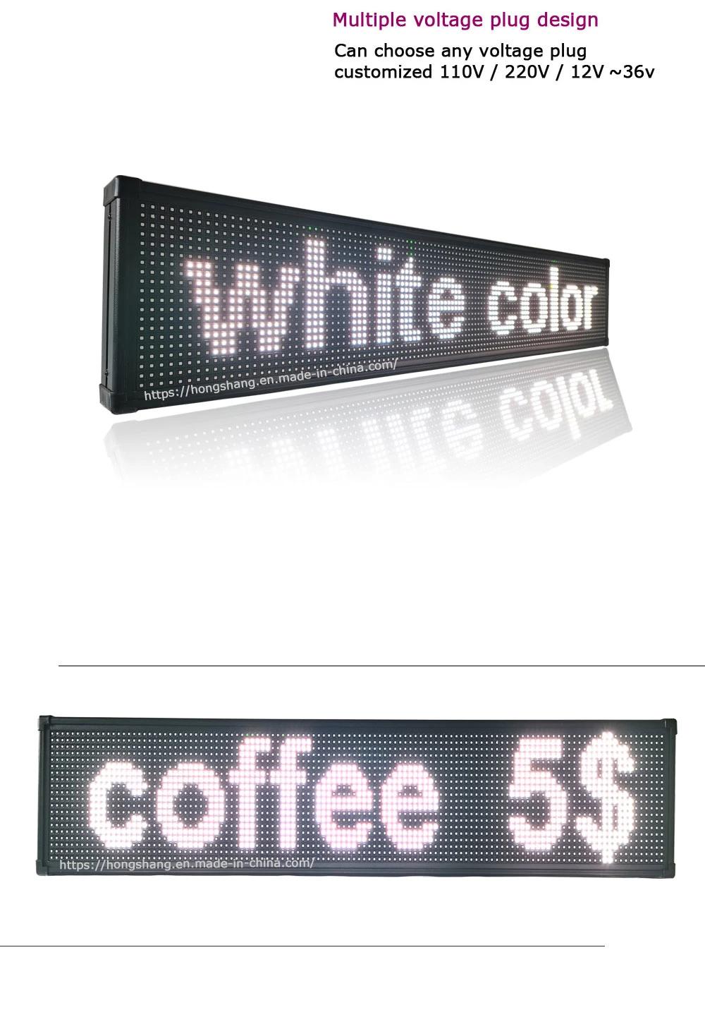 P10 Semi-Outdoor White Patch Advertising Board Multifunctional Text LED Display