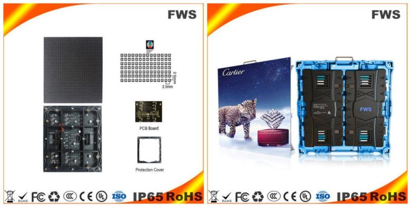 Slim Rental LED Display/Indoor LED Video Wall Screen (P2.5 board)