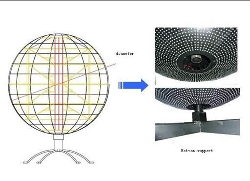 2022 Kensun Spherical LED Display Indoor Outdoor LED Ball Screen LED Sphere Display Advertising Screen