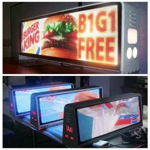 Double Sided P5mm Car Roof Sign LED /Taxi Top LED Display for Video Advertising