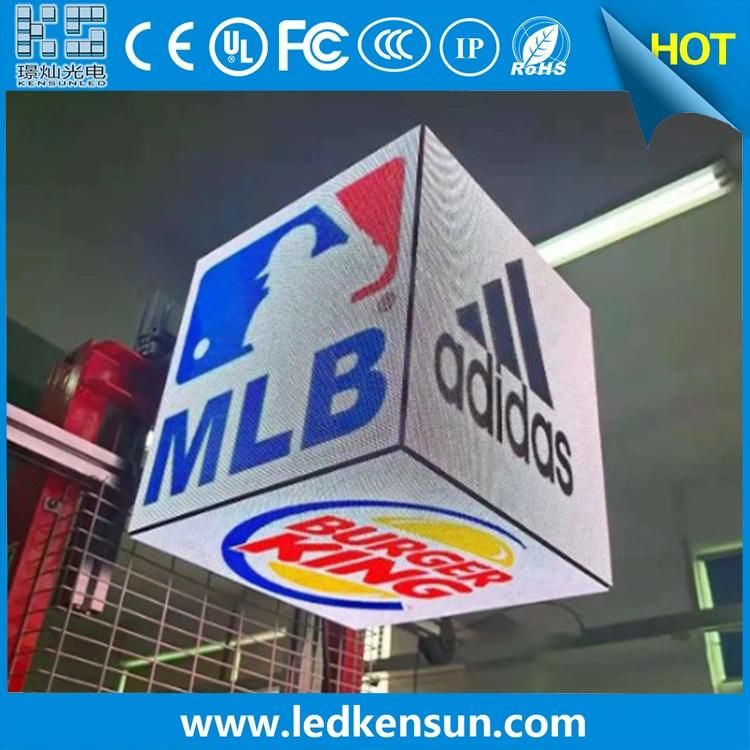 High Brightness Outdoor Advertising P2.5 Magic Box 200mm/400mm/600mm Five Sides Cube LED Display