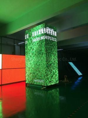 Indoor P3 Cube Pillar LED Shopping Mall Hotel Lobby Airport LED Display Cubic 360 Degree Square LED Display Screen Module