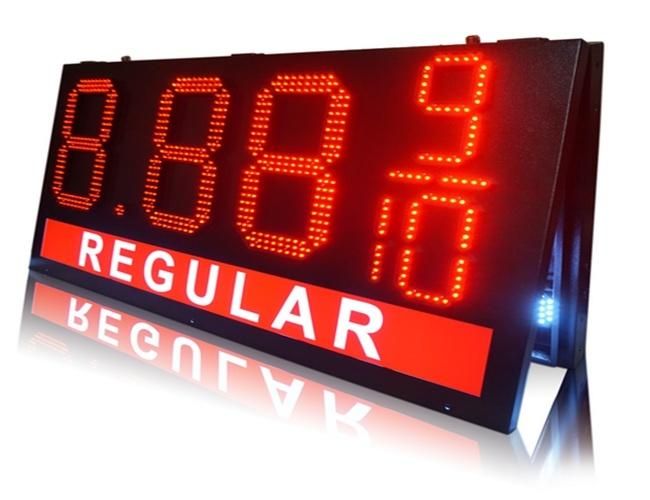 Hotsale Fuel Station LED Digital 12 Inches Outdoor G/R Color Gas Price Sign USA Standard 8.88 Small 9