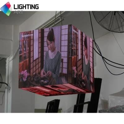 Shenzhen P2.56 Logo Brand Magic Five Sides Logo Brand Cube LED Screen Display