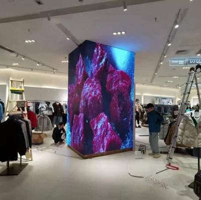 Indoor Curve Screen P2.6 Kinglight 500X500mm High Brightness LED Cube Perimeter Billboard Display Screen