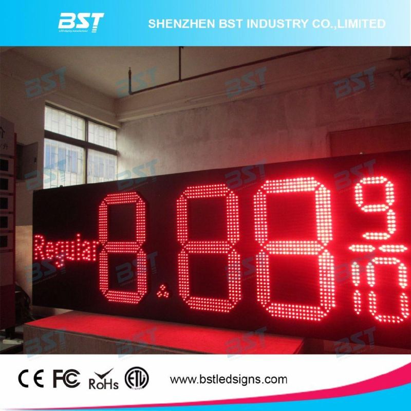 Red Color Outdoor Waterproof LED Gas Price Changer Sign