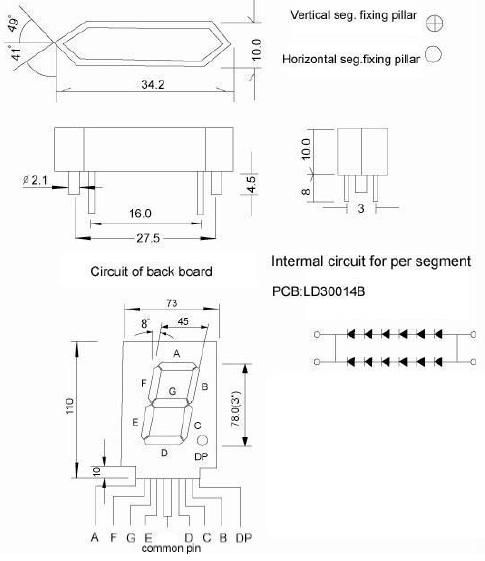 3 Inch Assembly 7 Segment LED Display with RoHS From Expert Manufacturer