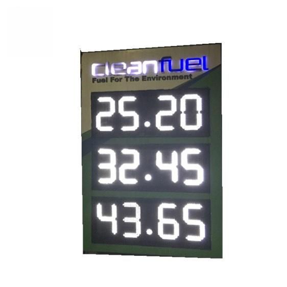 Outdoor Waterproof High Brightness 24 Inch Red 8888 Digital LED Gas Station Price Digital Panel Sign Board LED Gas Sign