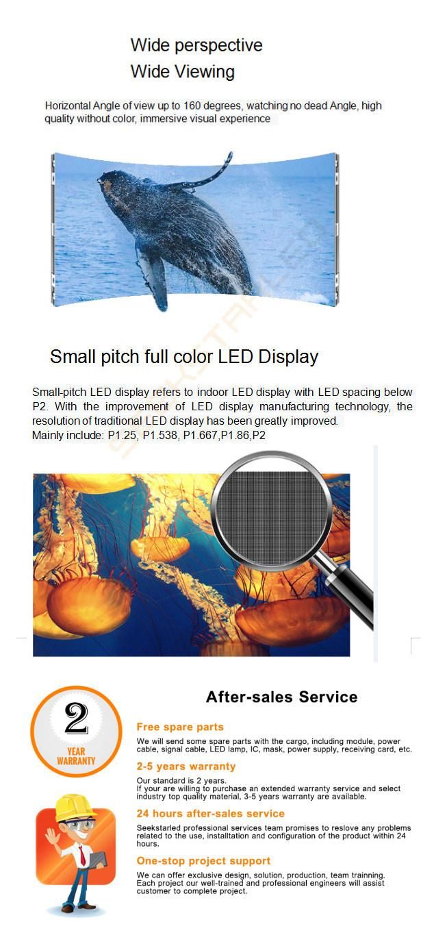 1/43 Scan Indoor Definition Full Color LED Display Screen with Small Pixel Pitch 1.86mm LED Module