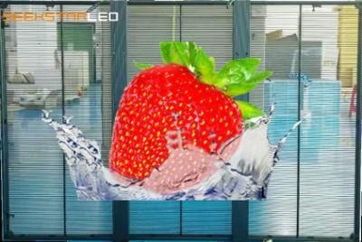 Indoor Full Color Transparent LED Screen of Shopping Mall Glass LED Display