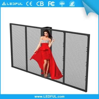 High Brightness P25 Outdoor Transparent Flexible LED Display