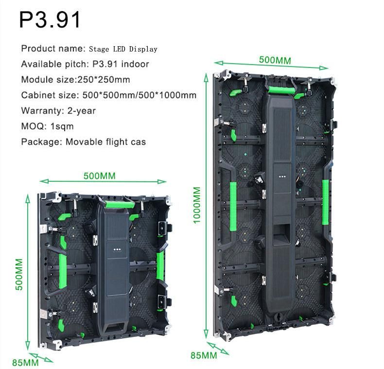 P3.91mm Indoor Rental LED Screen Stock at Shenzhen Factory Front Service Video Wall Displays