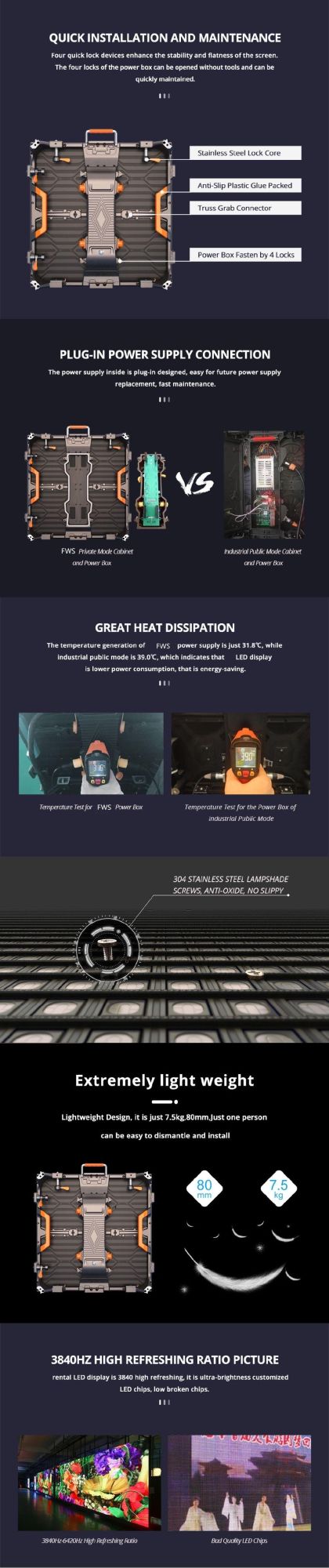 Cardboard, Wooden Carton, Flight Case LED Video Display, Segment Hologram Fan Screen