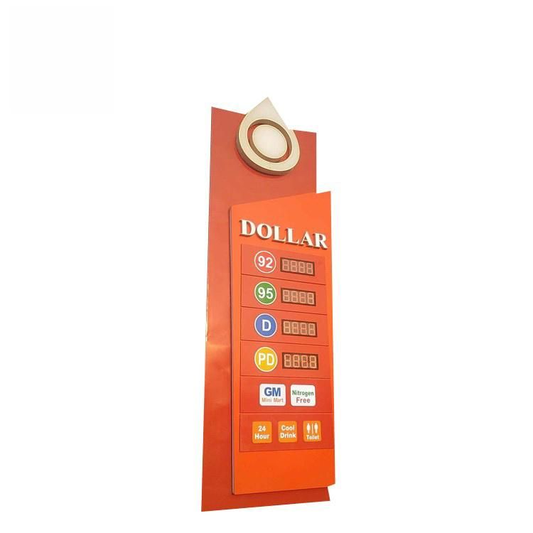 Red/Green/Yellow/White Outdoor Waterproof Gas Price LED Sign