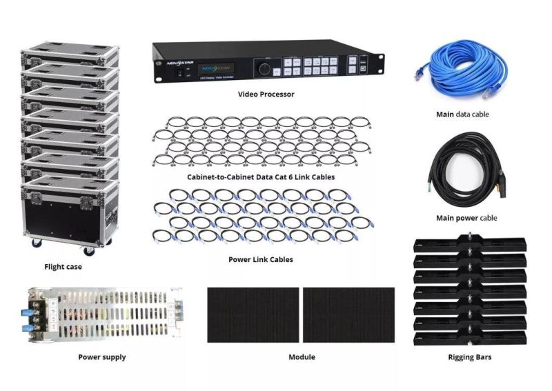 P2.5 Indoor Full Color HD Display 480mmx480mm Rental LED Display Screen for Conference / Church