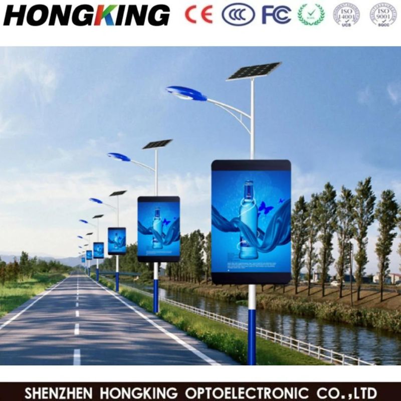 P3.84 Street Signage LED Display / Stret Advertising Pole LED Billboard Internet WiFi/3G Intelligent