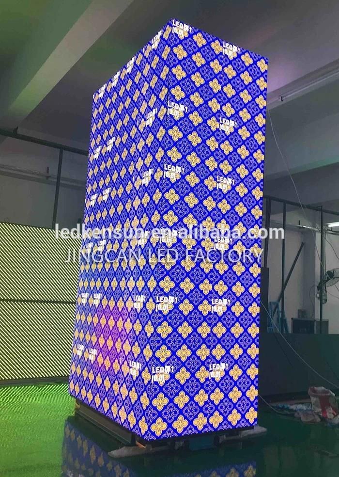 P2.5 Indoor Four Sided 90 Degree LED Billboard Advertising Display