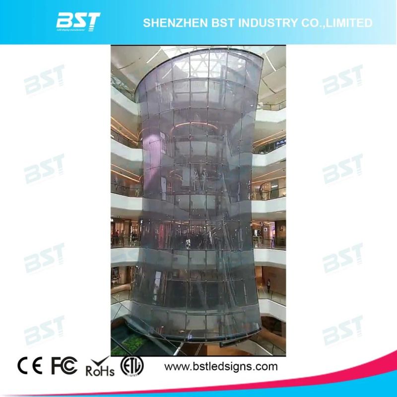 Transparent Mesh Full Color LED Display for Curved Curtain