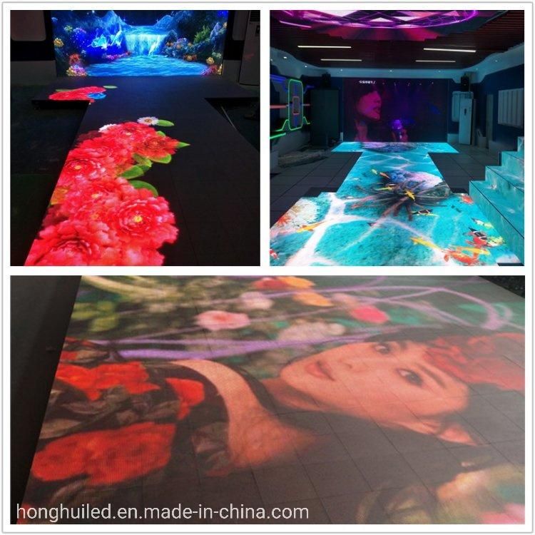 Indoor P3.91 Interactive LED Dance Floor Tile Display