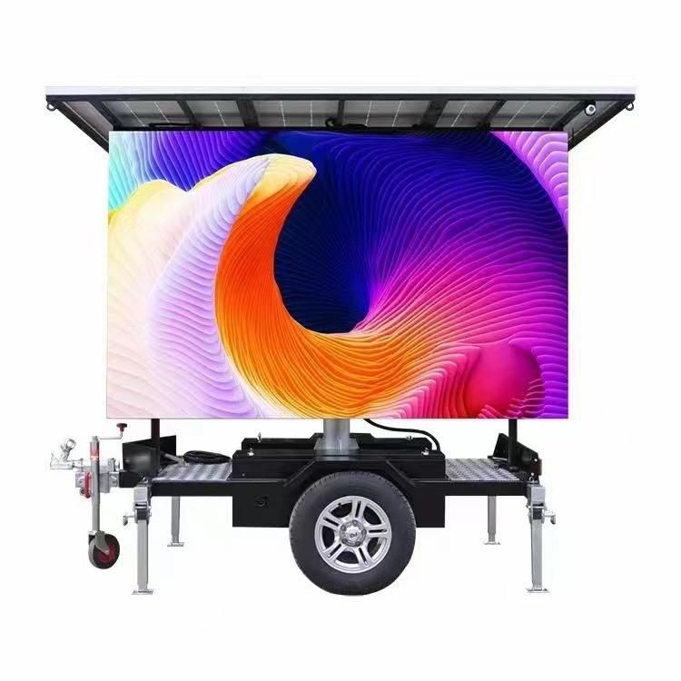 2048X1280mm Outdoor Full Color RGB Anti-Rust Waterproof IP65 P8 Mobile WiFi Advertising Vehicle Van Trailer Mounted Truck LED Display Screen