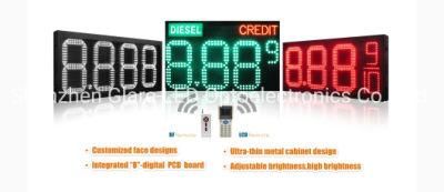 24inch Red Green 8.889 8.889/10 Digital Gas Station Price Signs for America