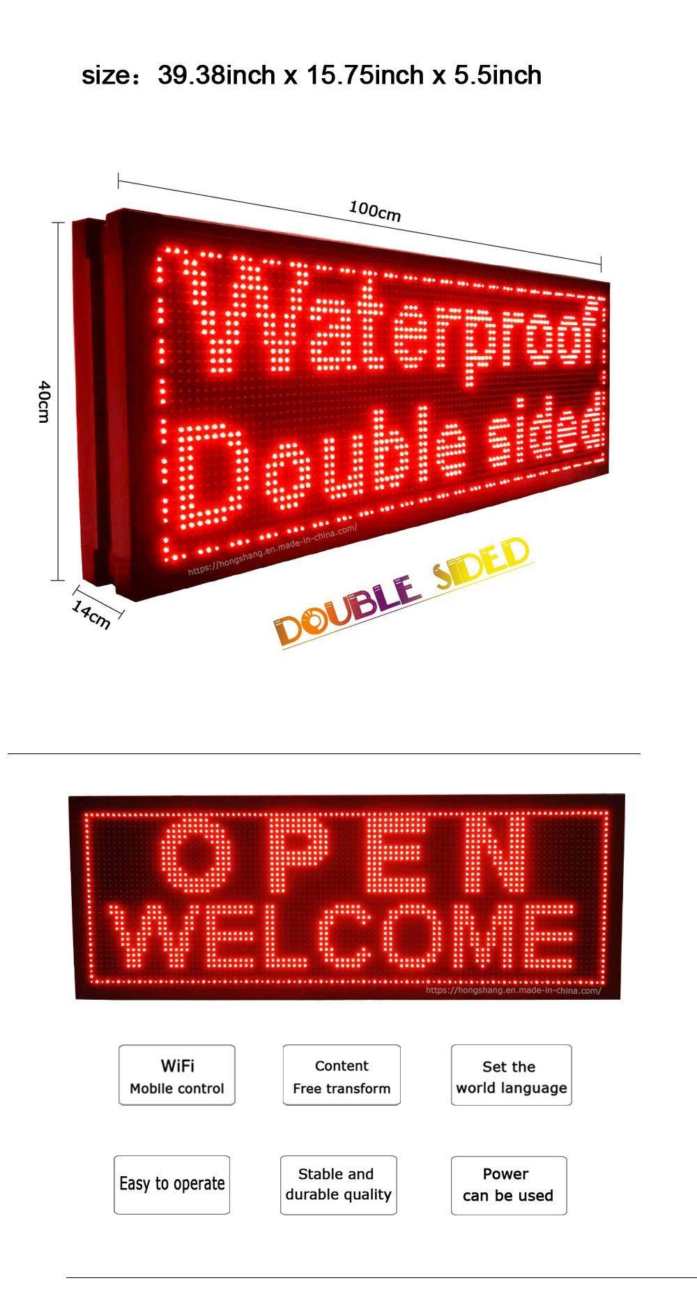 P10 SMD Outdoor Red Double-Sided Rolling Advertising Billboard