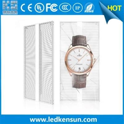 High Brightness 4500nit P3.91 Indoor Shop Window Transparent LED Display