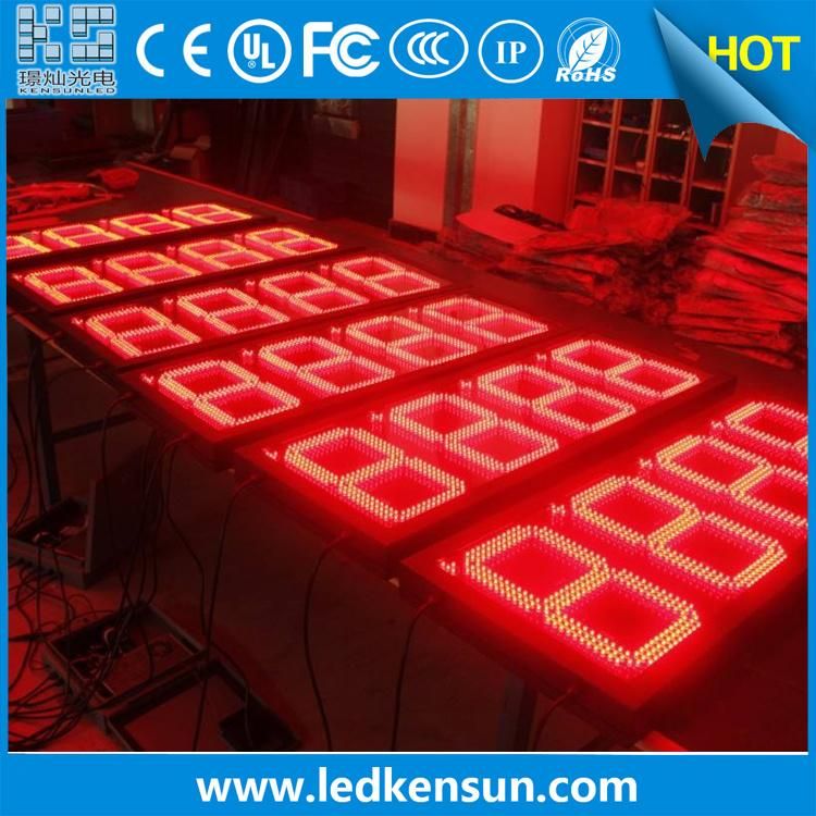 Super Bright LED Gas Price Display Sign Digital 12 Inches Single Red Gas Station Outdoor Electronic Fuel Price Oil Price Gas Price LED Sign