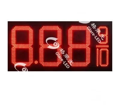 RF Control IP65 24inch 7 Segment 8.889/10 LED Green Color Digit Gas Price Sign