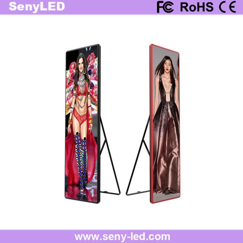 Shop Video Advertising Panel Floor Stand LED Poster Display