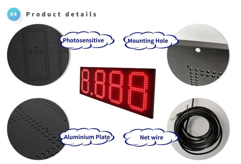 Waterproof LED Oil Display Gas Station LED Price Sign Autodisp