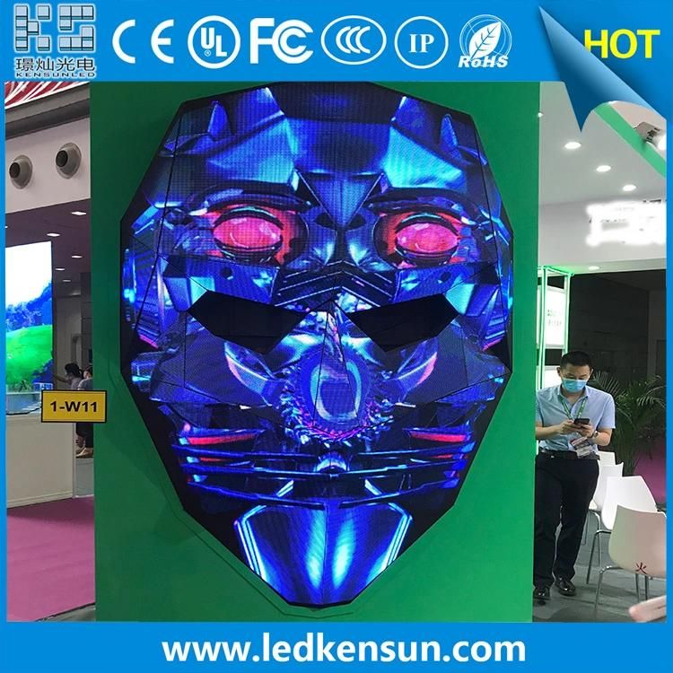 Special Shape Flexible P4 Indoor Face Shape LED Display