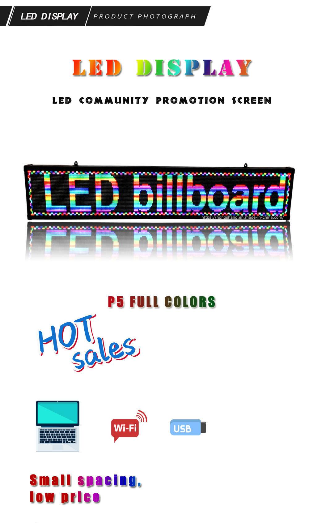 Multi-Functional Background Animated LED Advertising Board Indoor Full Color Screen