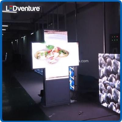 P10 Outdoor Cross Full Color LED Advertising Display Screen