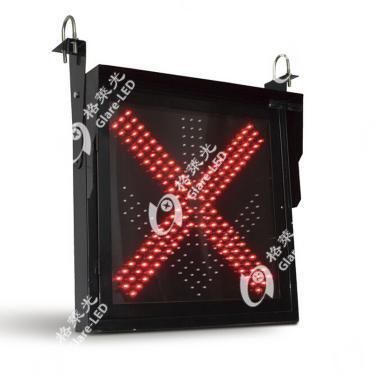 Glare-LED 400*400mm DIP Red Cross Lane Control Sign